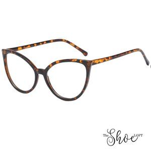 The Shoe Loft Accessories - Black or Tortoise Non-Prescription Cat Eye Glasses The Shoe Loft Accessories - Black or Tortoise Non-Prescription Cat Eye Glasses